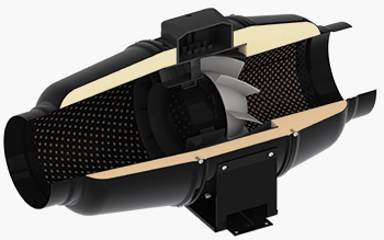 نمای برش خورده از فن